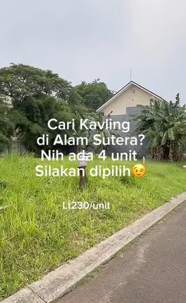 Dijual 4 Unit Kavling Gandeng di Alam Sutera