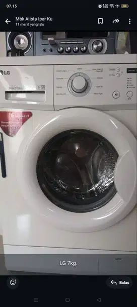Mesin cuci LG 7kg inverter normal jarang dipakai