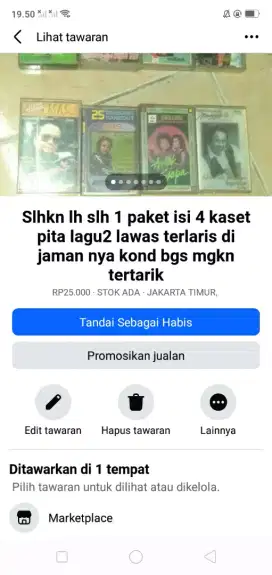 Slhkn lh slh 1 paket isi 4 kaset pita lagu lawas kond bgs mgkn perlu