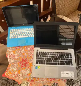 Dijual Laptop Asus A455L dan HP Stream 11 Biru