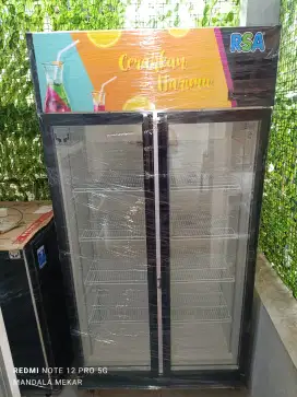 Rsa show case dua pintu 600 liter like new