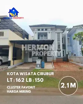 DIJUAL CEPAT Rumah Minimalis , Lokasi strategis di Kota Wisata Cibubur