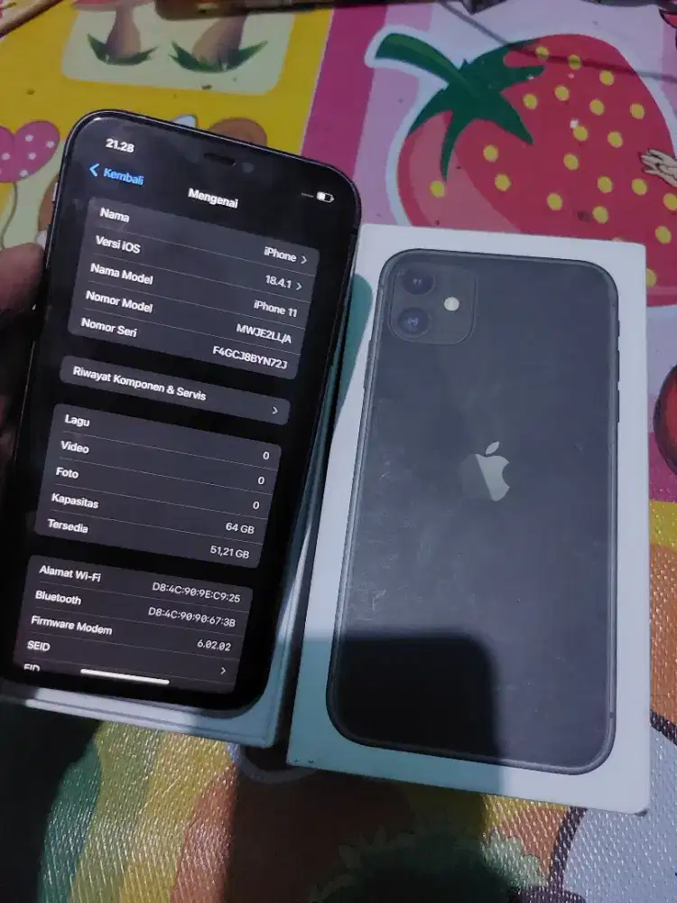 Iphone 11 64gb inter

Fullset

Hb :69%

No tt no bt

Minus gantian lcd