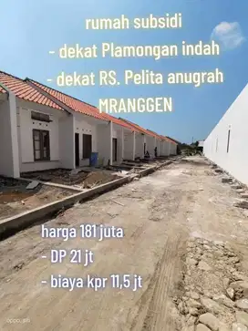 rumah subsidi dekat Plamongan indah, dekat RS.Pelita anugrah