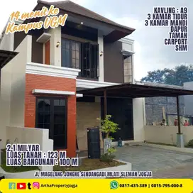 RUMAH HANYA 14 MENIT DARI KAMPUS UGM DEKAT HYATT MONJALI JCM