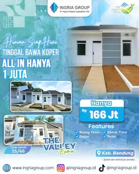 Rumah 100 Jutaan Tanpa DP, Dkt Alun-Alun Cicalengka