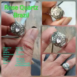 CINCIN BATU PERMATA ROSE QUARTZ 100RB