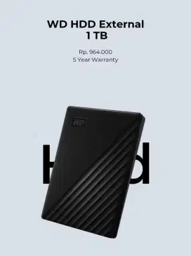 HARDISK WD 1 TB GARANSI 5 TAHUN