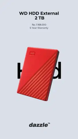 HARDISK WD 2 TB GARANSI 5 TAHUN