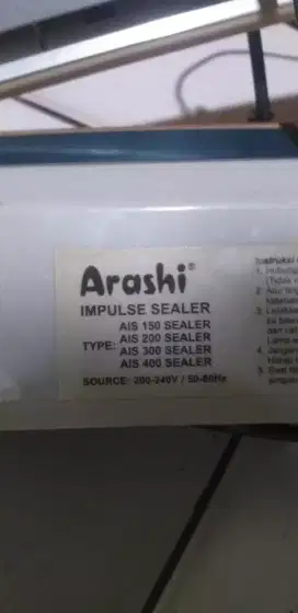 Mesin Sealer Arashi Second