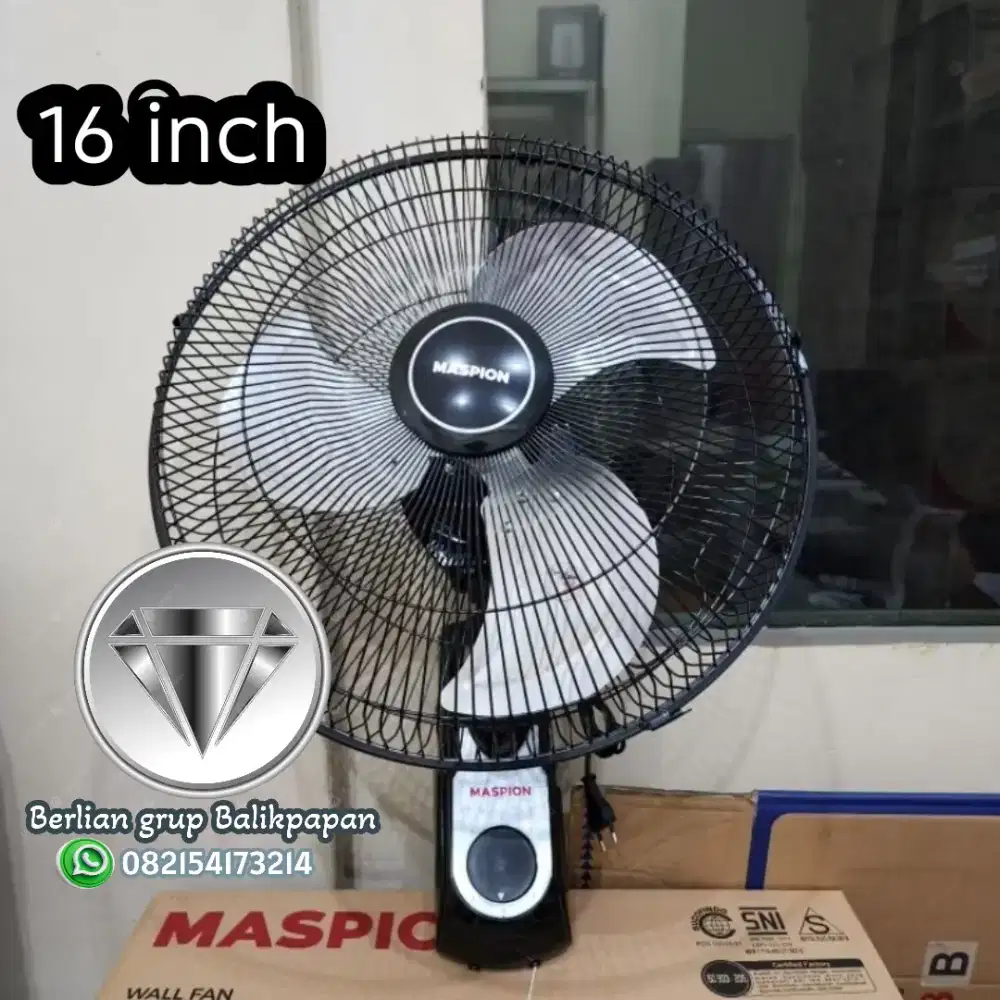 COD Maspion Kipas Dinding Wall Fan 16 Inch - MWF-1609 K | MWF1609K