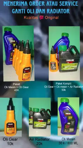 MENERIMA ORDER DAN SERVICE OLI & RADIATOR