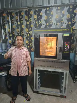 Oven convection gas 5 loyang SM-705G Sinmag Taiwan kaki rak loyang