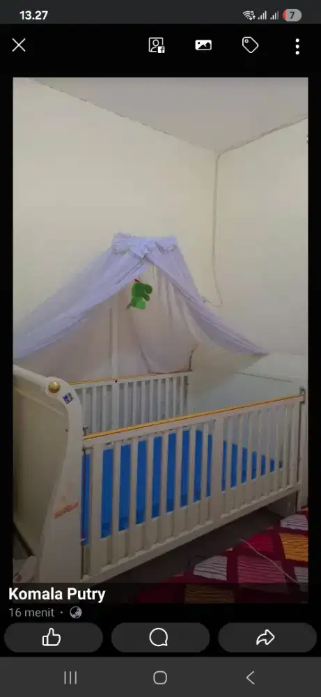 Preloved venetian baby crip merek baby belle warna ivory 1510x940x1110