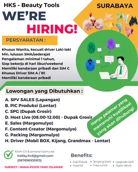 LOWONGAN KERJA CV. HKS