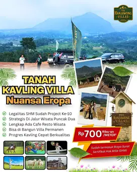 TANAH KAVLING BERNUANSA EROPA THE HANJAWONG VILLAS BOGOR TIMUR