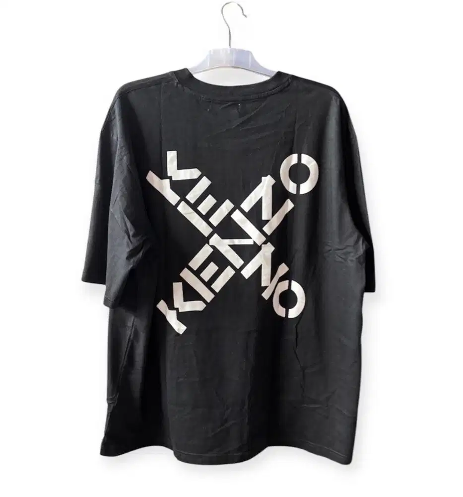 Kaos tshirt oversize preloved bal hitam 75x65 silang kenzo