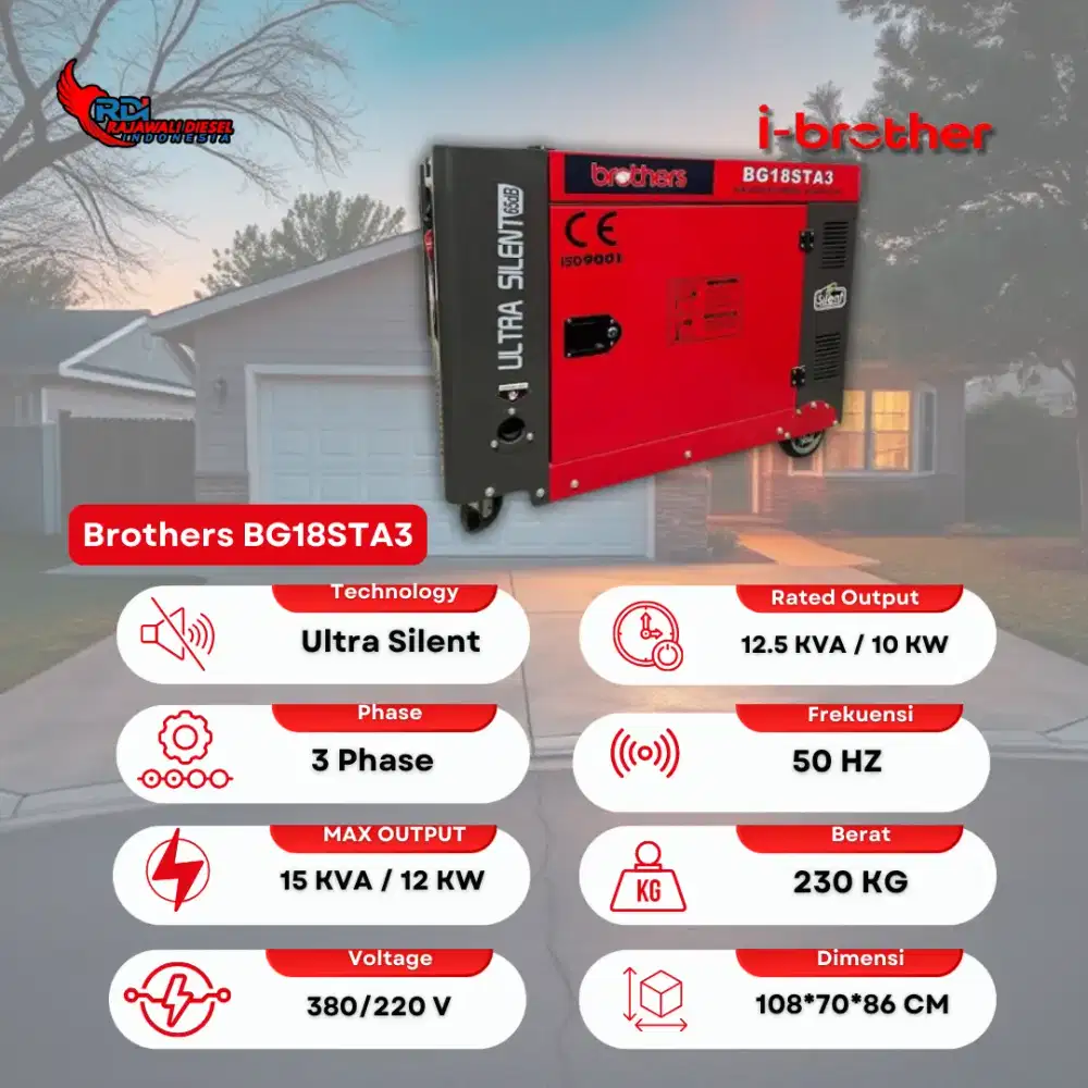 Genset Brother Silent 15 kva
