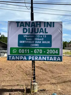 Dijual tanah siap huni dan siap dibangun
