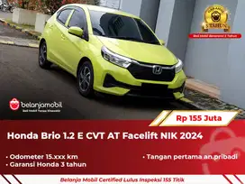 [ GARANSI 5TH ] Honda Brio 1.2 E CVT AT Facelift Kuning 2024/2025