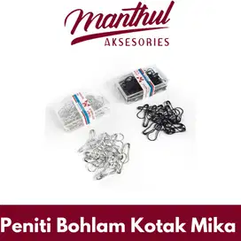 Peniti Bohlam Kotak Mika / Peniti Jilbab Anti Nyangkut
