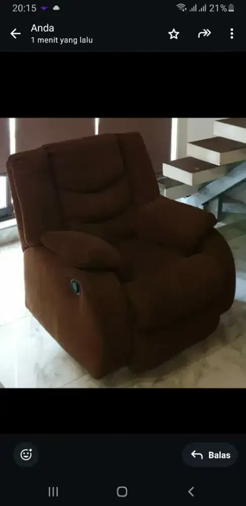 JUAL CEPAT SOFA SINGLE RECLINER