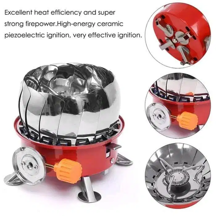 K203 Kompor Kovar Windproof Portable Nyala Api Stabil Cepat Matang