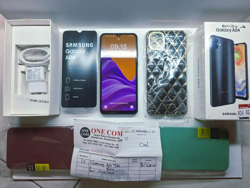 Samsung Galaxy A04 Ram 4/64 Black Fullset Resmi