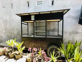 Rombong Gerobak Aluminium Bekas Bakso & Mie Ayam Ukuran 2meter x 50cm