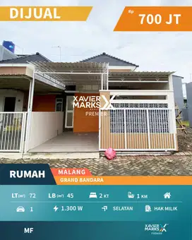 Rumah Baru Inden Dekat Exit Tol Pakis Malang di Grand Bandara