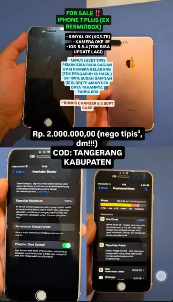 iPhone 7 Plus (Ex Resmi/Ibox)