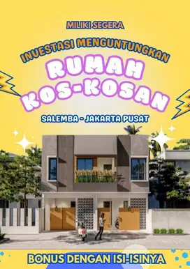 Rumah Kos 6 kamar dan 10 Strategis di Salemba, Jakarta Pusat