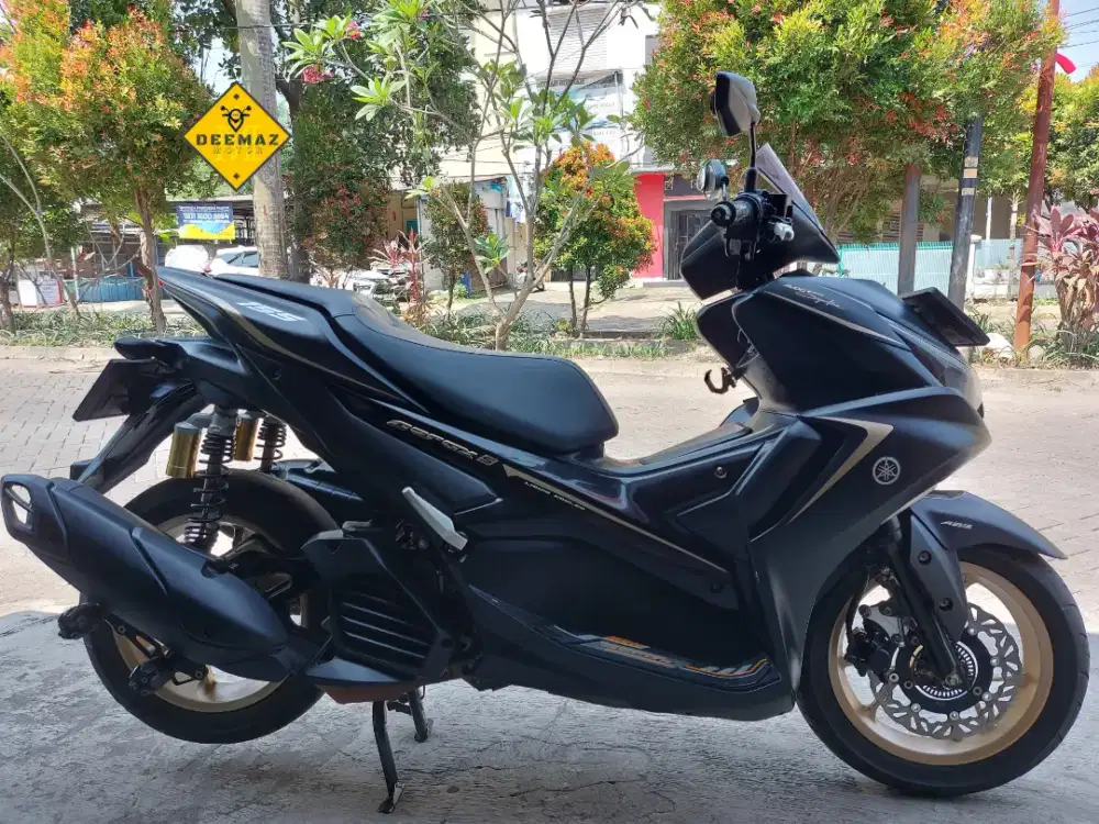 (DP 500 Rb)‼️ Yamaha Aerox S ABS Keyless Connected Hitam Mulus 2021