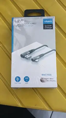 CABLE DATA VIVAN TYPE-C 3A BARU!!!SEGEL!!!