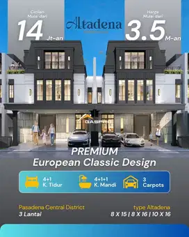 Rumah Eksklusif Cluster Altadena Attic Multifungsi Investasi Terlaris