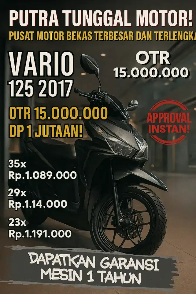 Cari Motor Second yang Irit & Nyaman? Vario 125 2017 Aja