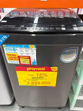 Kredit mesin cuci sharp inverter 1 tabung