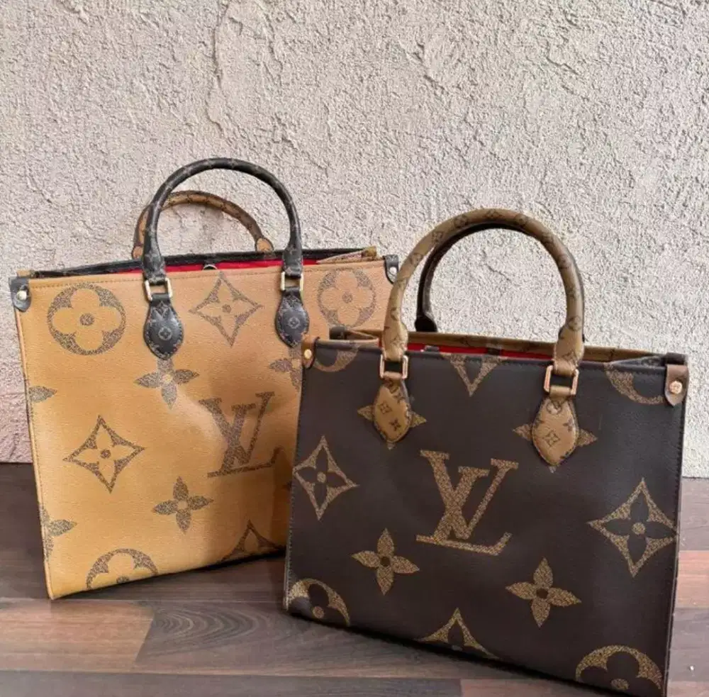 TAS LV ON THE GO MONOGRAM REVERSE TOTE BAG
