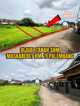 Dijual Tanah Maskarebet KM.11 Palembang