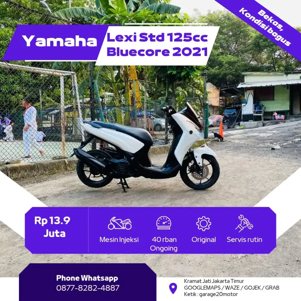 Yamaha Lexi 125cc std bluecore fi AKS SSS Tahun 2021