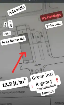 JUAL TANAH DAERAH KOMERSIAL