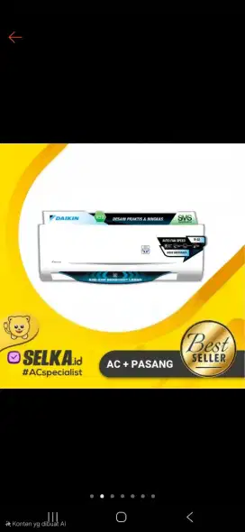 DIJUAL AC DAIKIN MADE IN THAILAND 1 PK