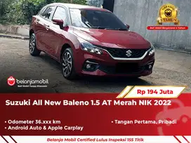 [ GARANSI 5TH ] Suzuki All New Baleno 1.5 AT Merah NIK 2022/2023