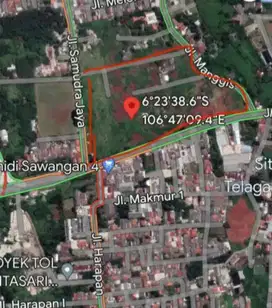 Dijual Dibawah NJOP    Samping Pintu Tol Sawangan, Jl. Raya Sawangan