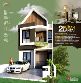 RUMAH MURAH DUA LANTAI BARAT KOTA PONOROGO LAHAN JUMBO