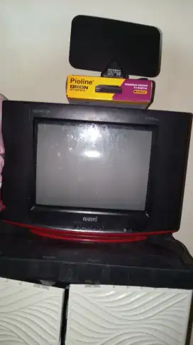 Tv tabung 14in +STB lengkap+antena