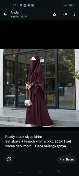Jual set gamis murah