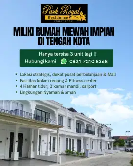 Rumah Mewah Dalam Komplek Eksklusif Di Pusat Kota Pekanbaru Dekat Mall