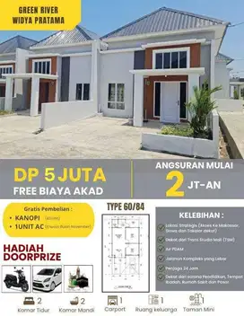 Green River Widya pratama Hanya 5jt Sudah punya Rumah komersil