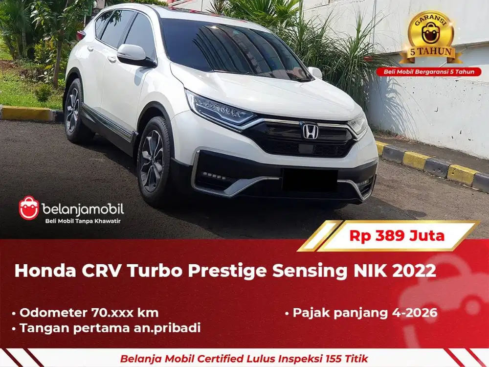[ GARANSI 5TH ] Honda CR-V CRV CR V Turbo Prestige NIK 2022/2023